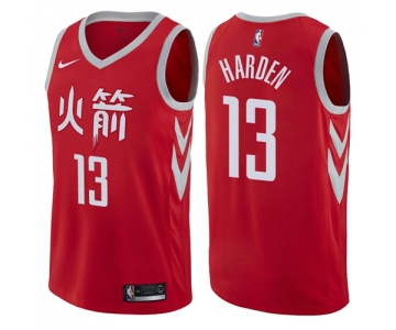 Nike Houston Rockets #13 James Harden Red NBA Swingman City Edition Jersey