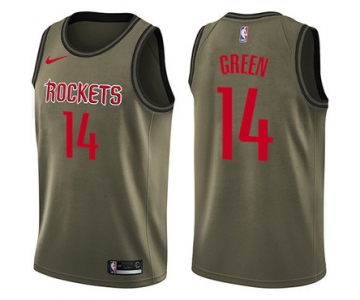 Nike Houston Rockets #14 Gerald Green Green Salute to Service NBA Swingman Jersey