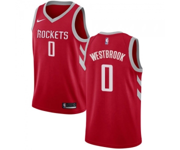 Nike Rockets #0 Russell Westbrook Red NBA Swingman Icon Edition Jersey