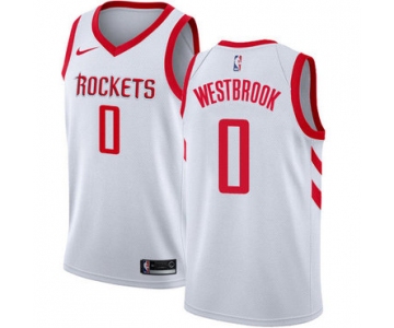 Nike Rockets #0 Russell Westbrook White NBA Swingman Association Edition Jersey