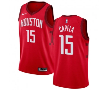 Nike Rockets #15 Clint Capela Red NBA Swingman Earned Edition Jersey