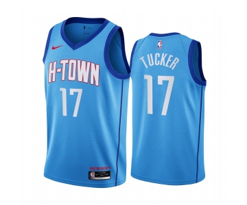 Nike Rockets #17 PJ Tucker Blue NBA Swingman 2020-21 City Edition Jersey