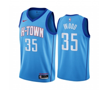 Nike Rockets #35 Christian Wood Blue NBA Swingman 2020-21 City Edition Jersey