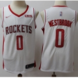 Rockets #0 Russell Westbrook White Basketball Swingman Association Edition 2019-2020 Jersey
