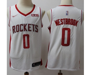 Rockets #0 Russell Westbrook White Basketball Swingman Association Edition 2019-2020 Jersey