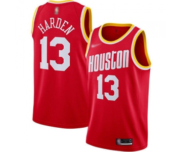 Rockets #13 James Harden Red Basketball Swingman Hardwood Classics Jersey