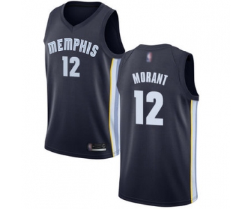 Grizzlies #12 Ja Morant Navy Blue Basketball Swingman Icon Edition Jersey