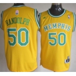 Memphis Grizzlies #50 Zach Randolph ABA Hardwood Classic Swingman Yellow Jersey