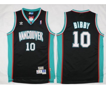 Men's Memphis Grizzlies #10 Mike Bibby Black Hardwood Classics Soul Swingman Throwback Jersey