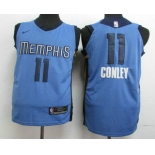 Men's Memphis Grizzlies #11 Mike Conley New Light Blue 2017-2018 Nike Authentic Stitched NBA Jersey