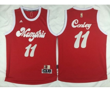 Men's Memphis Grizzlies #11 Mike Conley Revolution 30 Swingman 2015-16 Retro Red Jersey