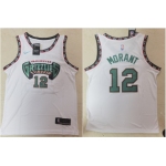 Men's Memphis Grizzlies #12 Ja Morant White Nike 2019 Hardwood Classics Green Throwback Swingman Jersey