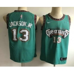 Men's Memphis Grizzlies #13 Jaren Jackson Jr. Nike 2019 Green Throwback Swingman Jersey With The Sponsor Logo