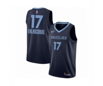 Men's Memphis Grizzlies #17 Jonas Valanciunas Authentic Navy Blue Finished Basketball Jersey - Icon Edition