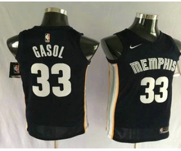 Men's Memphis Grizzlies #33 Marc Gasol New Navy Blue 2017-2018 Nike Swingman Stitched NBA Jersey