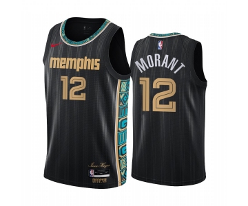 Nike Grizzlies #12 Ja Morant Black NBA Swingman 2020-21 City Edition Jersey