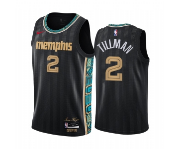 Nike Grizzlies #2 Xavier Tillman Black NBA Swingman 2020-21 City Edition Jersey