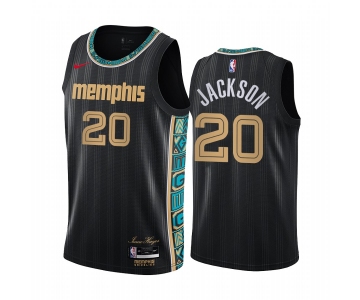 Nike Grizzlies #20 Josh Jackson Black NBA Swingman 2020-21 City Edition Jersey