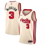 Blazers #3 C.J. McCollum Cream Basketball Swingman City Edition 2019-20 Jersey