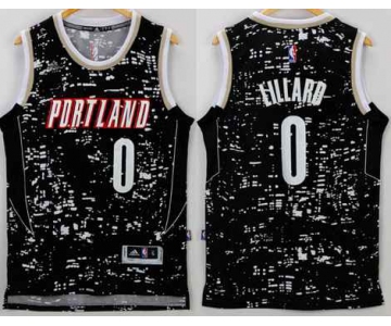 Men's Portland Trail Blazers #0 Damian Lillard Adidas 2015 Urban Luminous Swingman Jersey