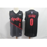 Men's Portland Trail Blazers 0 Damian Lillard Nike Black 2019 Swingman City Edition Jersey