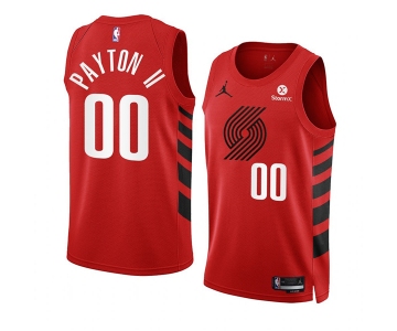 Men's Portland Trail Blazers #00 Gary Payton II 2022-23 Red Statement Edition Swingman Stitched Basketball Jersey