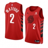 Men's Portland Trail Blazers #2 Trendon Watford 2022-23 Red Statement Edition Swingman Stitched Basketball Jersey