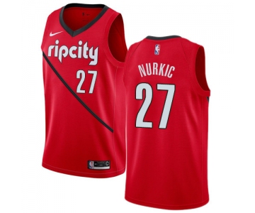 Nike Blazers #27 Jusuf Nurkic Red NBA Swingman Earned Edition Jersey