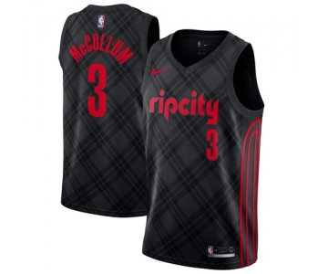 Nike Portland Trail Blazers #3 C.J. McCollum Black NBA Swingman City Edition Jersey