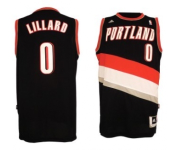 Portland Trail Blazers #0 Damian Lillard Revolution 30 Swingman Black Jersey