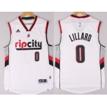 Portland Trail Blazers #0 Damian Lillard Rip City Revolution 30 Swingman 2014 New White Jersey
