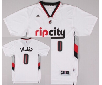 Portland Trail Blazers #0 Damian Lillard Rip City Revolution 30 Swingman 2014 New White Short-Sleeved Jersey