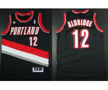 Portland Trail Blazers #12 LaMarcus Aldridge Revolution 30 Swingman Black Jersey