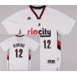 Portland Trail Blazers #12 LaMarcus Aldridge Rip City Revolution 30 Swingman 2014 New White Short-Sleeved Jersey