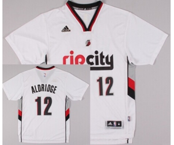 Portland Trail Blazers #12 LaMarcus Aldridge Rip City Revolution 30 Swingman 2014 New White Short-Sleeved Jersey