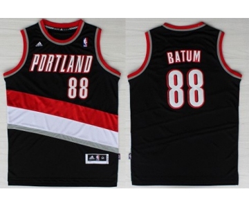 Portland Trail Blazers #88 Nicolas Batum Revolution 30 Swingman Black Jersey