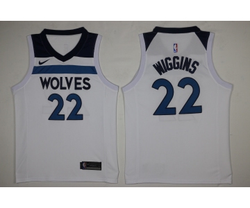 Men's Minnesota Timberwolves #22 Andrew Wiggins New White 2017-2018 Nike Swingman Stitched NBA Jersey