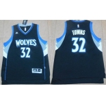 Men's Minnesota Timberwolves #32 Karl-Anthony Towns Revolution 30 Swingman 2015 Draft New Black Jersey