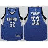 Men's Minnesota Timberwolves #32 Karl-Anthony Towns Revolution 30 Swingman 2015 Draft New Blue Jersey