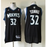 Men's Minnesota Timberwolves #32 Karl-Anthony Towns Revolution 30 Swingman Black Jersey