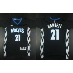 Minnesota Timberwolves #21 Kevin Garnett Revolution 30 Swingman 2014 New Black Jersey