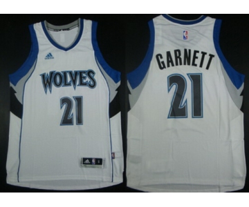 Minnesota Timberwolves #21 Kevin Garnett Revolution 30 Swingman 2014 New White Jersey