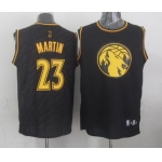 Minnesota Timberwolves #23 Kevin Martin Revolution 30 Swingman 2014 Black With Gold Jersey