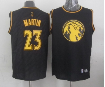 Minnesota Timberwolves #23 Kevin Martin Revolution 30 Swingman 2014 Black With Gold Jersey