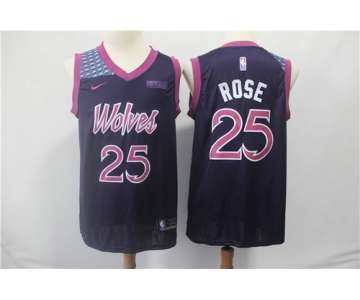 Minnesota Timberwolves 25 Derrick Rose Nike Purple 2019 Swingman City Edition Jersey