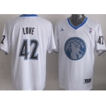 Minnesota Timberwolves #42 Kevin Love Revolution 30 Swingman 2013 Christmas Day White Jersey