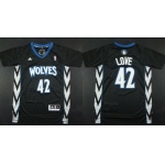 Minnesota Timberwolves #42 Kevin Love Revolution 30 Swingman 2014 Black Jersey