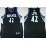 Minnesota Timberwolves #42 Kevin Love Revolution 30 Swingman Black Jersey