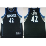 Minnesota Timberwolves #42 Kevin Love Revolution 30 Swingman Black Jersey