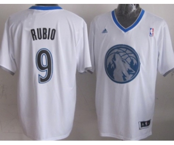 Minnesota Timberwolves #9 Ricky Rubio Revolution 30 Swingman 2013 Christmas Day White Jersey